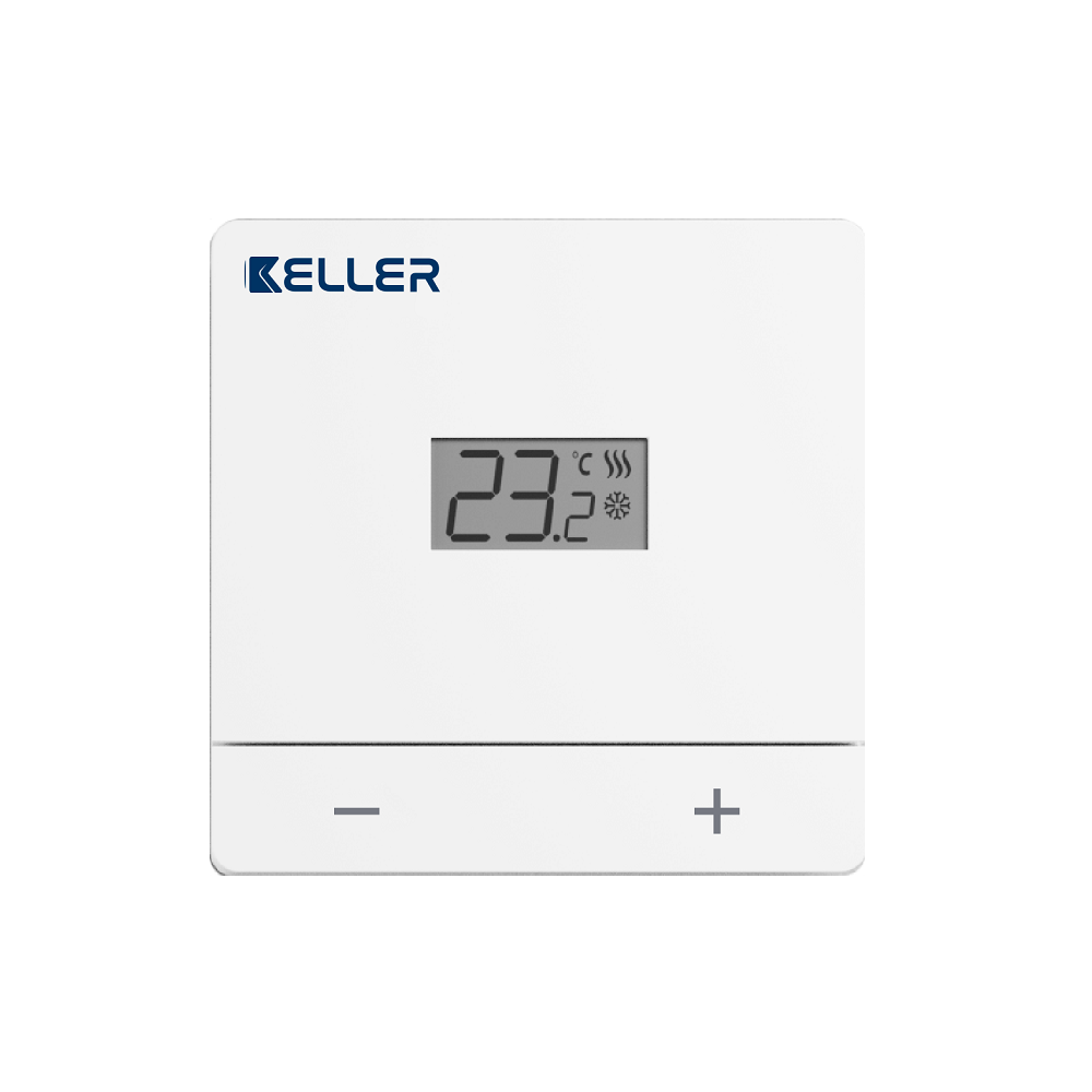 Regulator temperatury dobowy, przewodowy, natynkowy KELLER Controls 230V, czarny/biały