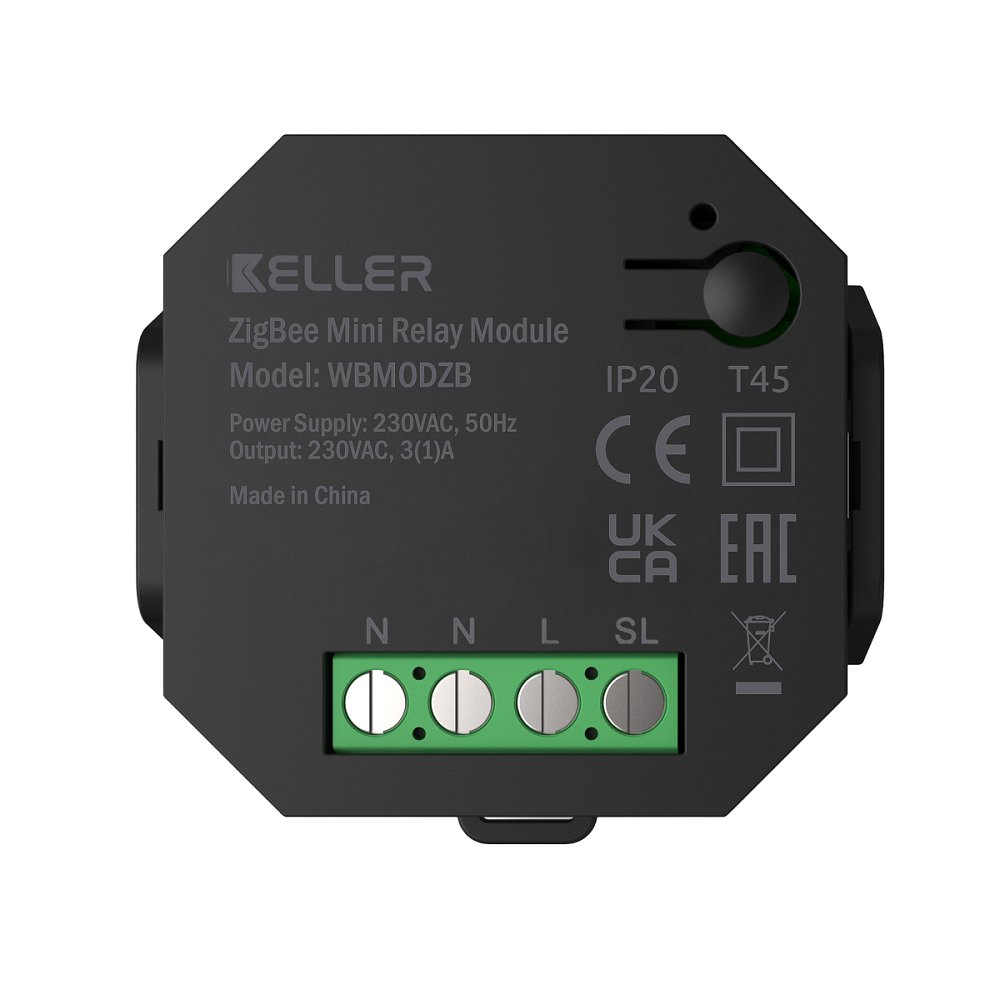 Bezprzewodowy moduł przekaźnika KELLER Controls ZigBee z funkcją repeatera, 230V