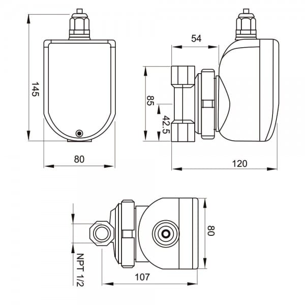 Pompa cyrkulacyjna c.w.u. KELLER CP 15-1.5 schemat budowy