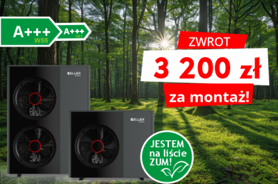 Zwrot 3 200 zł za montaż pompy ciepła KELLER!